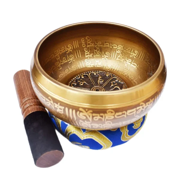 High-Quality Copper Tibetan Singing Bowl with Six-Word Mantra